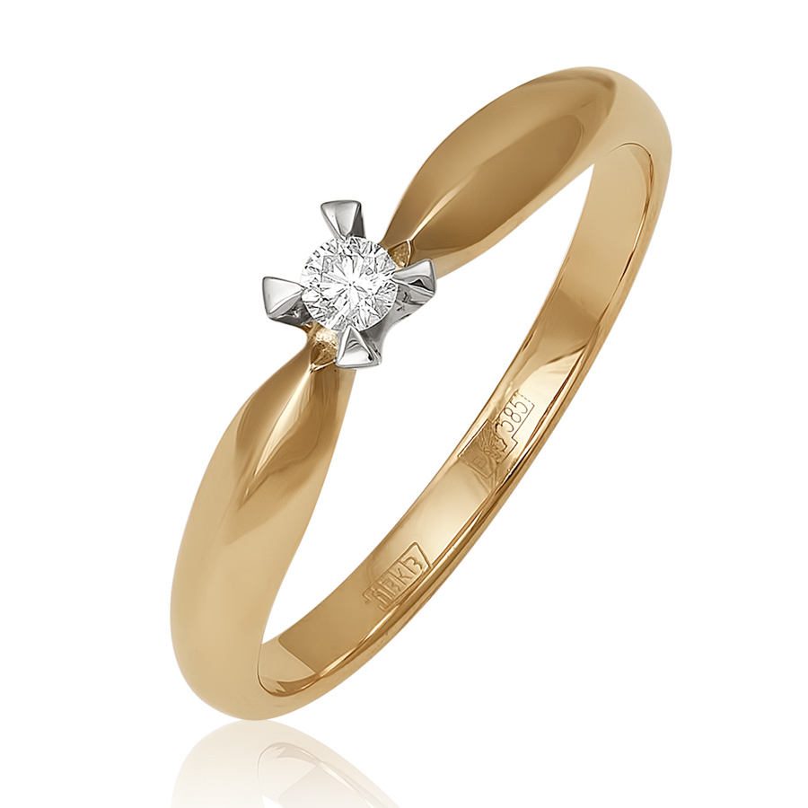 Кольцо, золото, бриллиант, 1-11-0578-101